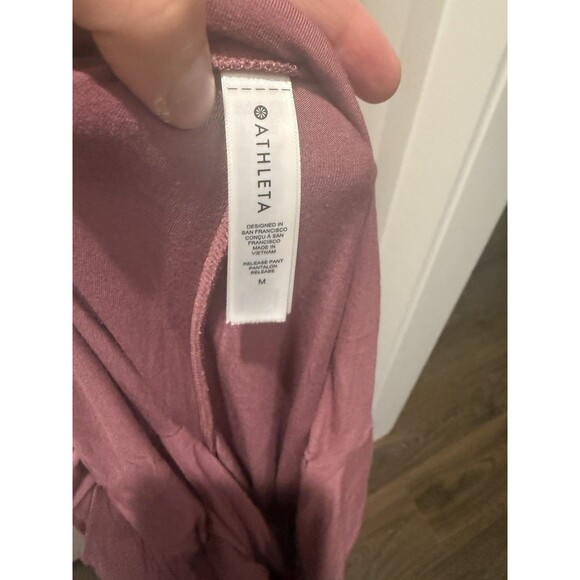 ATHLETA Release Womens Pants Medium M Tawny Rose Soft Open Relaxed Yoga Lounge - Picture 6 of 7
